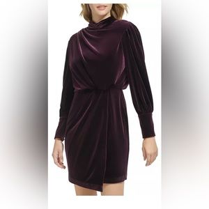 NWT KARL LAGERFELD PARIS Velvet Mock Neck Dress